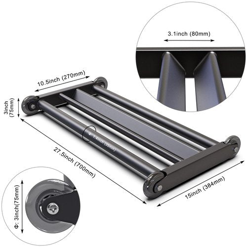 SELEWARE Glute Ham Glider Heavy Duty Ab Glute Glider Machine, Exercise Wheels for Smooth Hamstring Curl Abdominal and Leg Workouts, Multifunctional Ab Glute Machine for Home & Commercial Gym