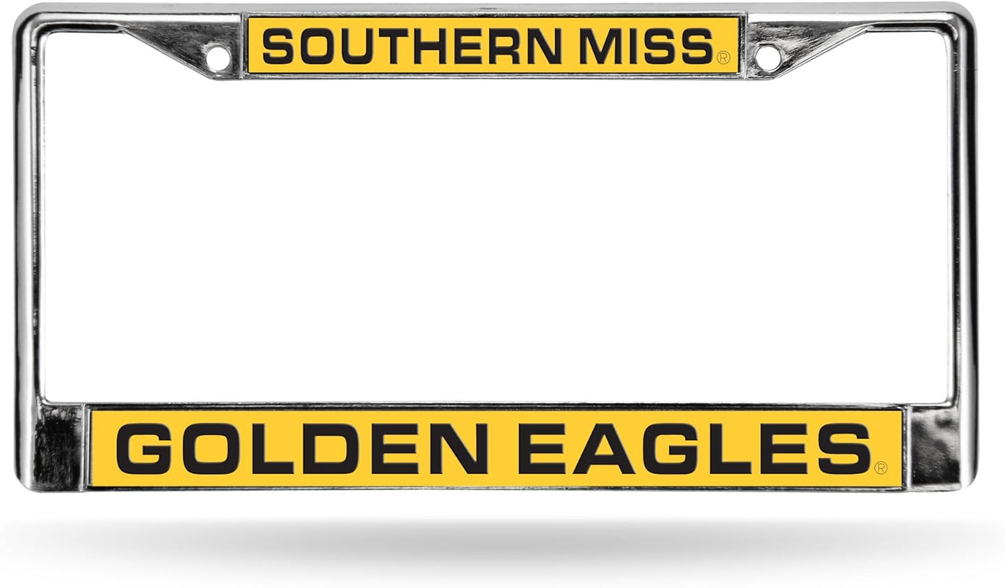 Rico Industries NCAA Unisex-Adult Laser Cut Inlaid Standard Chrome License Plate Frame