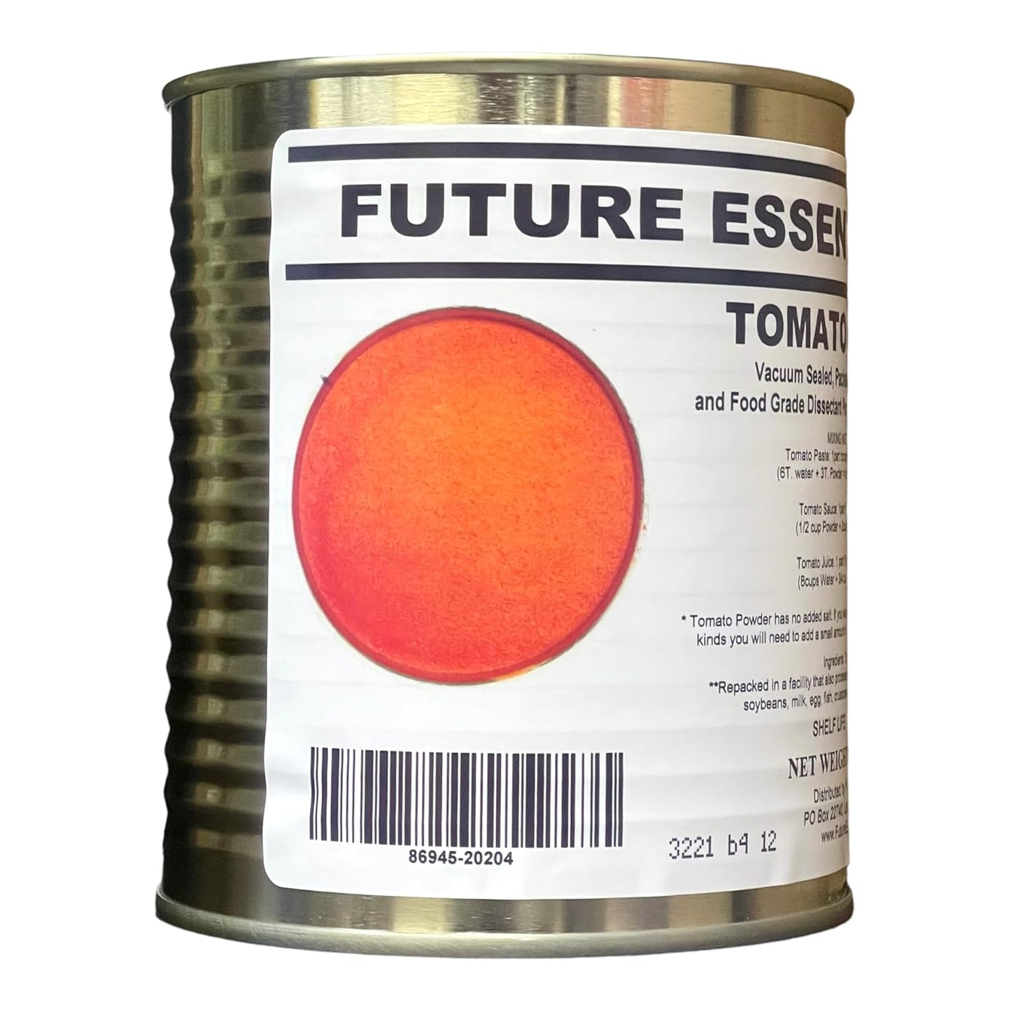 Future Essentials Tomato Powder | Real Tomato Taste | 16 oz Shelf-Stable Can | Long Shelf Life | Emergency Food Storage | Just Add Water | Great for Preppers, Campers & Cooks | Made in USA