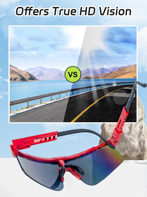 HIYAPATY Kids Sunglasses Youth Baseball Glasses UV400 Teens Sports Cycling Shades Lightweight Frame TR90 For Boys Girls