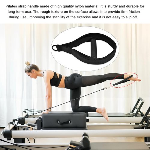 GVRGO Pilates Straps for Reformer with Fitness Handles 2PCS, Pilate Reformer Replacement Parts, Yoga Exercise Strap Pilate Accessories for Home Gym Workout Control Track Pilates Straps Beachbody