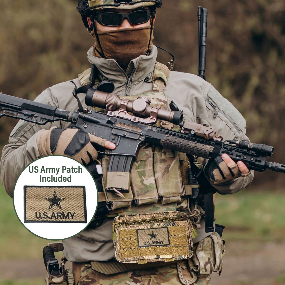 GearHill Tactical Admin Pouch, Molle Utility Pouch, Premium Quality Nylon 1000d Materials Tactical Vest Pouch, Multi-Purpose EDC Pouch Organizer (Camaflouge)