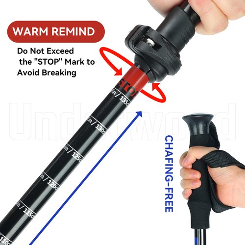 Collapsible Trekking Poles for Hiking 4 Pack - Adjustable Aluminum Hiking Poles, Lightweight Nordic Walking Sticks for Women, Men, Seniors, Kids, Hiking Sticks for Backpacking by Underwood Aggregator
