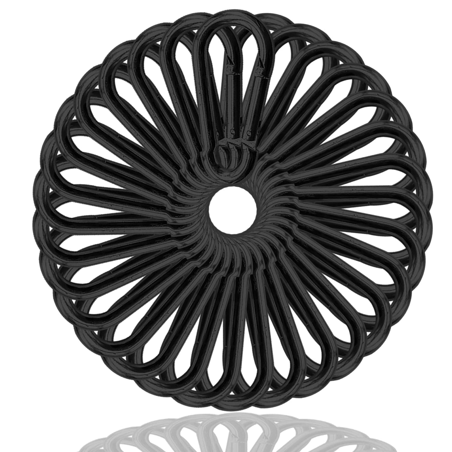 30Pack Carabiner Clips Heavy Duty, 4” Large Spring Snap Hooks Bulk, Galvanized Black 3/8” Carabiners for Camping, Solid Spring Clips for Home Gym Hanging Hammocks Swing Hiking-1100lbs Holding Capacity