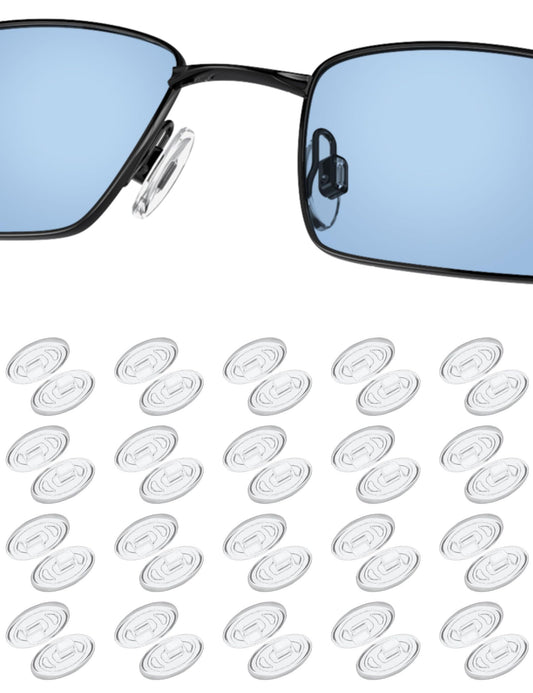 20 Pairs Replacement Nose Pads Nosepiece for Maui Jim Wiki Wiki/Mahina/Kawika/Baby Beach; Oakley WireTap/Whisker/Crosshair 2.0/Crosshair 1.0/Plaintiff Squared OO4063/Transistor OX3085 Sunglass, Clear