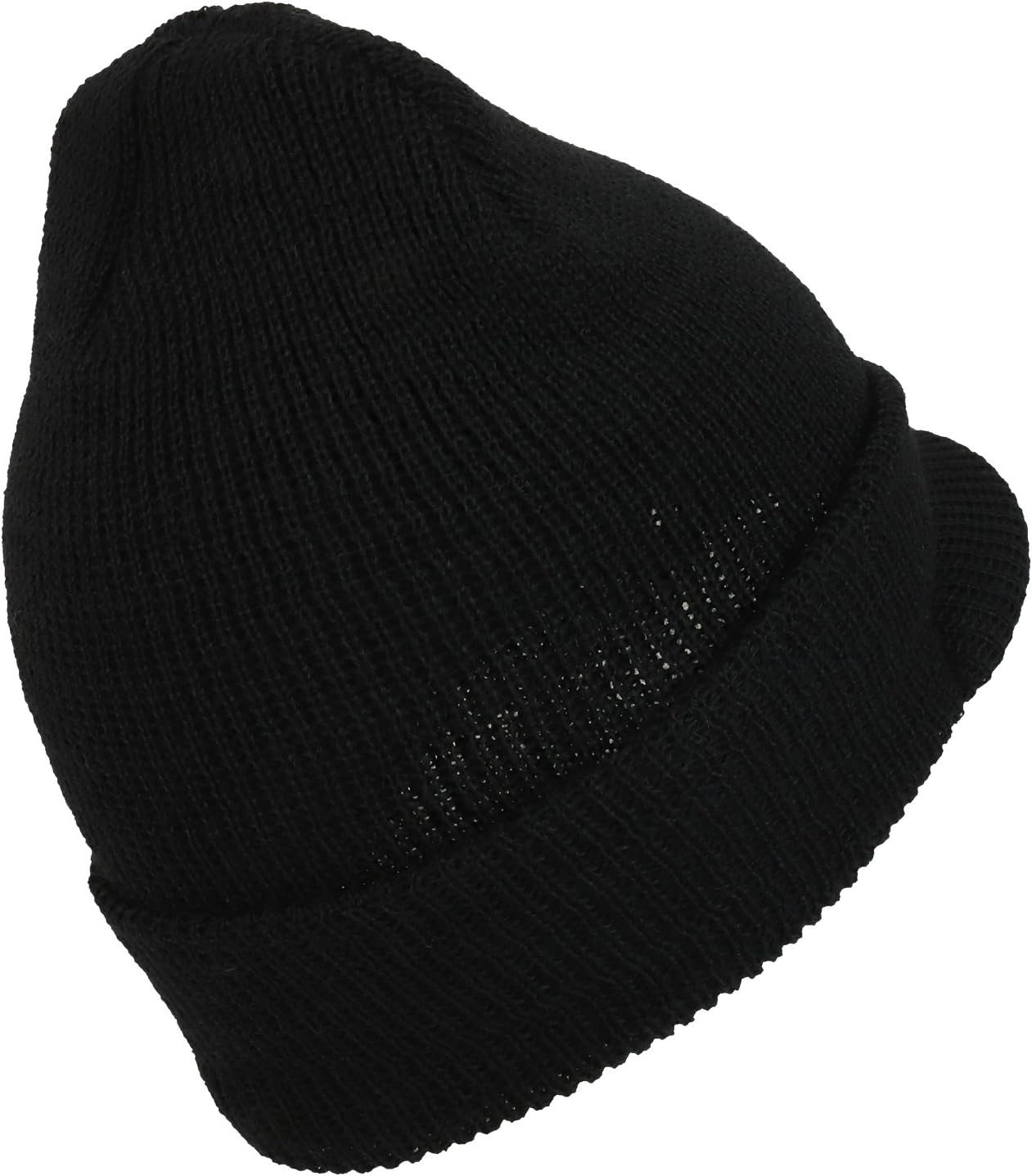 Armycrew Made in USA Government Issue Wool Ribbed Visor Beanie Cap