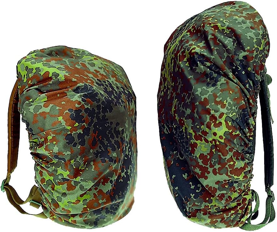 Mil-Tec Flecktarn Rucksack Waterproof Camouflage Cover for Hunting Fishing Backpack size up to 130 Liters