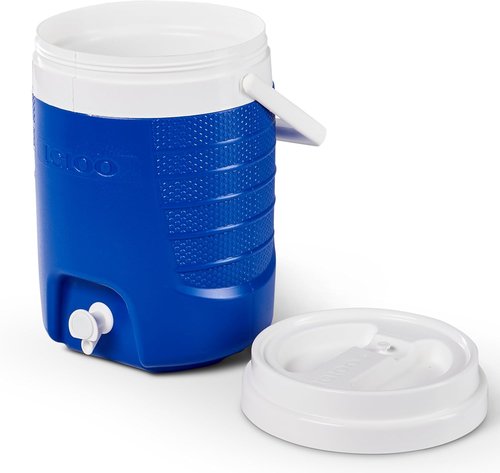 Igloo 2 Gallon Portable Sports Cooler Water Beverage Dispenser, Insulated Cooler Dispenser, Majestic Blue