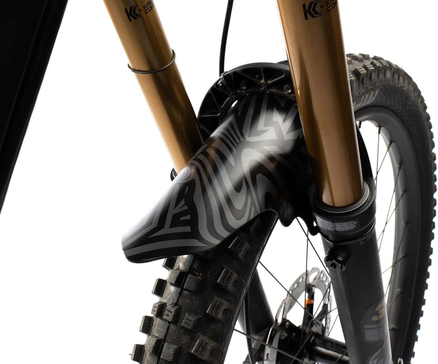 All Mountain Style AMS Front Mudguard – Fits 26’’,27.5’’,29’’, Dazzle/Black