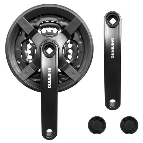 Relwears Bike Crankset FC-TY301 42-34-24T for 3x6/7/8 Speed Gears Square Taper Set 170MM Crank Arm for Mountain Bike
