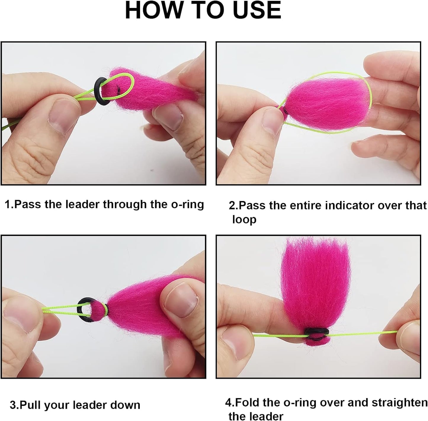 Aventik Wool, Yarn, Foam Indicator Hand Tied Floating Fly Fishing Nymphs & Dry Fly Fly Fishing Foam Nymph& Dry Fly (Combo D: 6colors 12pc, Yarn Indicator)