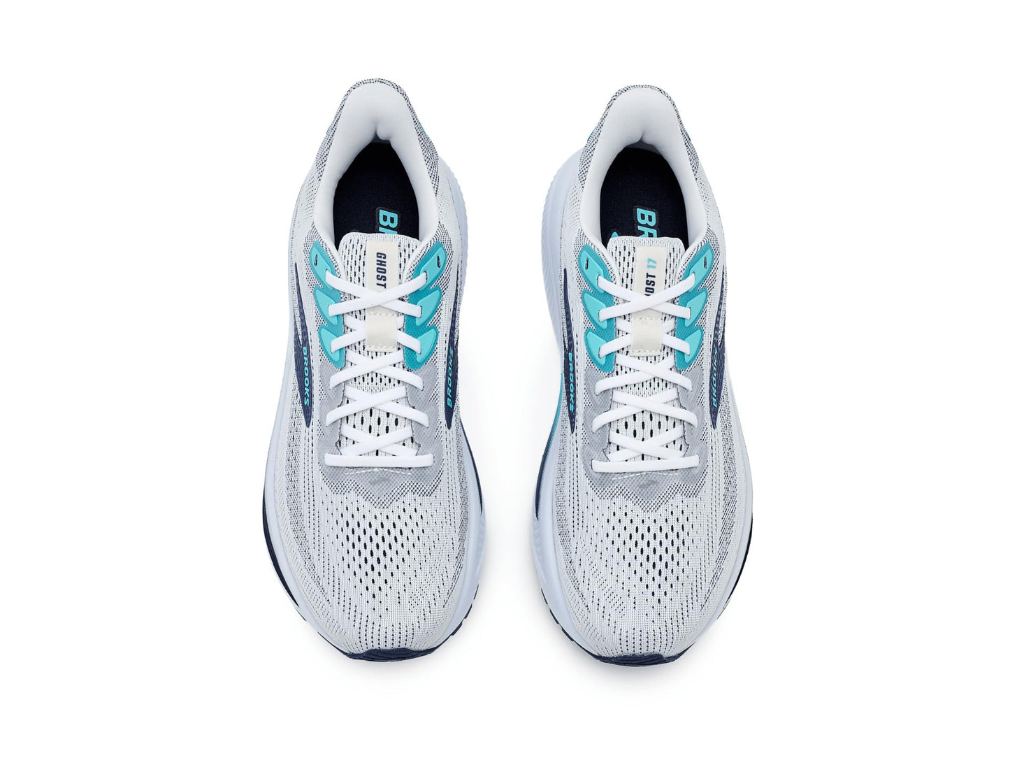 Brooks Men's Ghost 17 White/Beacon Blue/Ipanema 11.5 Medium