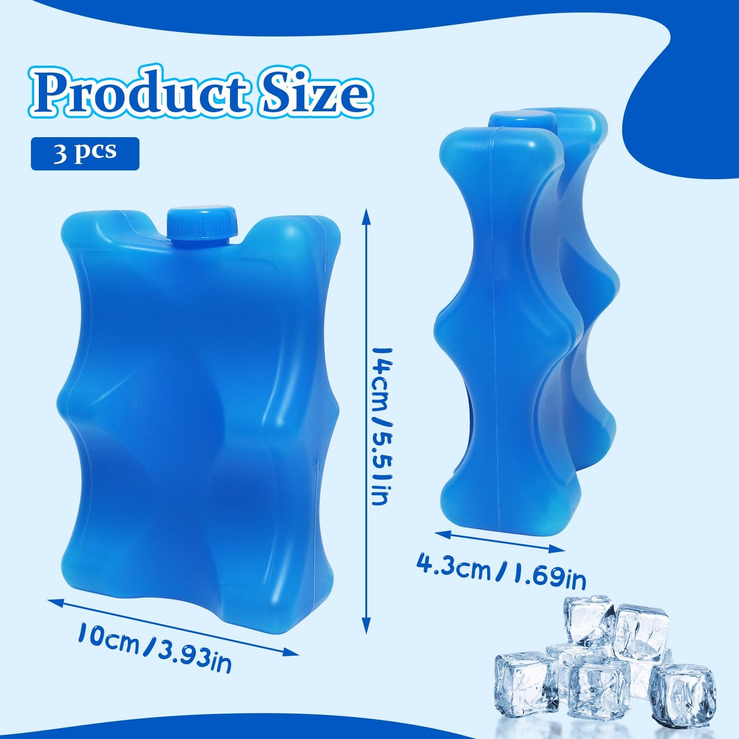 Arcccky 4 Pack Reusable Ice Pack for Breastmilk Storage, Bottle Ice Packs for Breastfeeding Working Mom