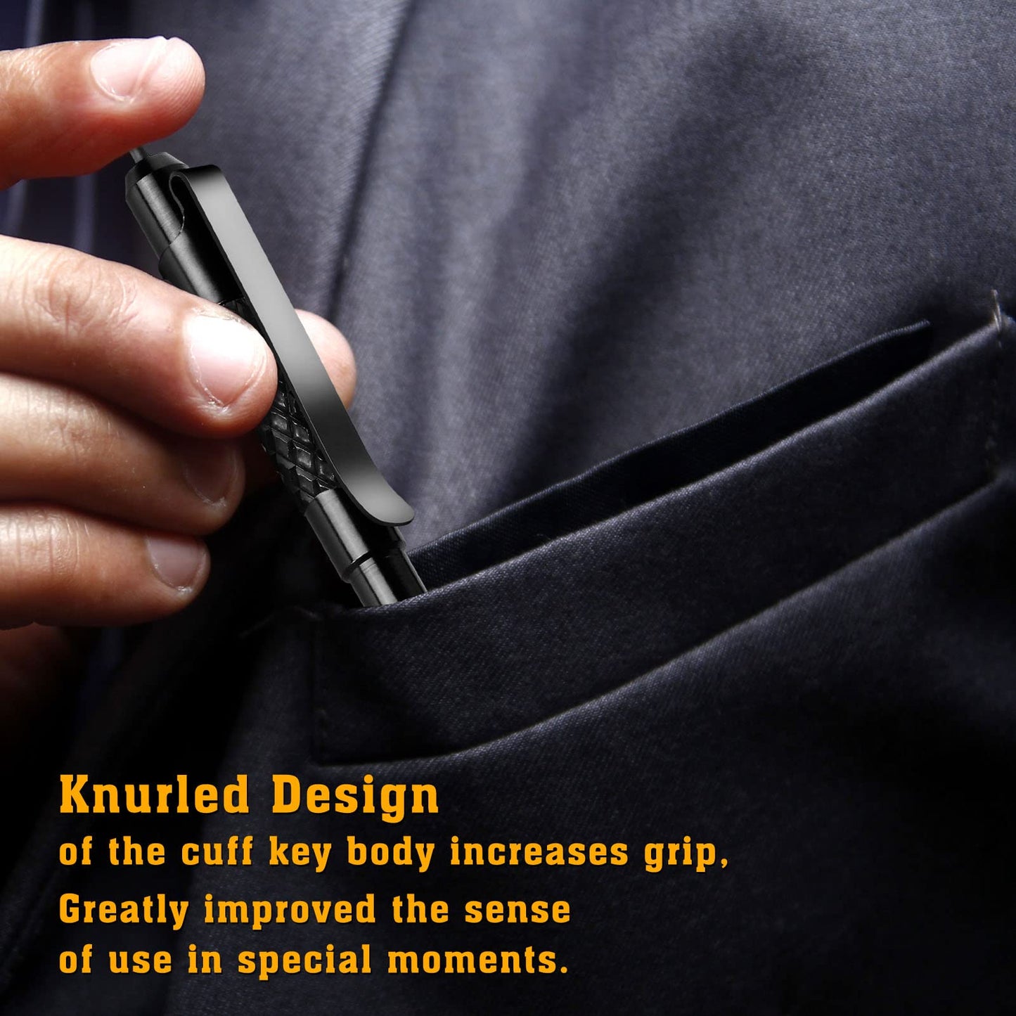 JOTOVO Alloy Steel Pocket Key, Universal Handcuff Keys with Clip for All Standard Series Hand Cuffs - 2Pack