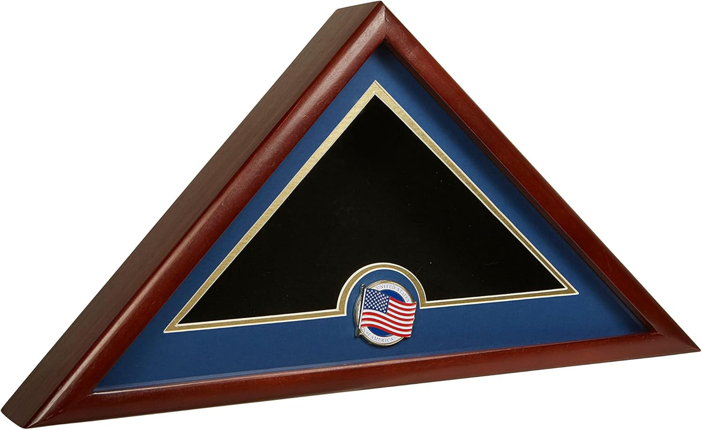 US Flag Display Case with Air Force Medallion Crafted from Premium Quality Materials - Made in USA