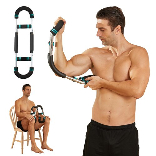 HOTSWEAT Twister Arm Exerciser Chest Workout,Portable Power Twister Bar,Muscular Strength Enhancer,Thigh Master Trainer Men,at Home Fitness Equipment