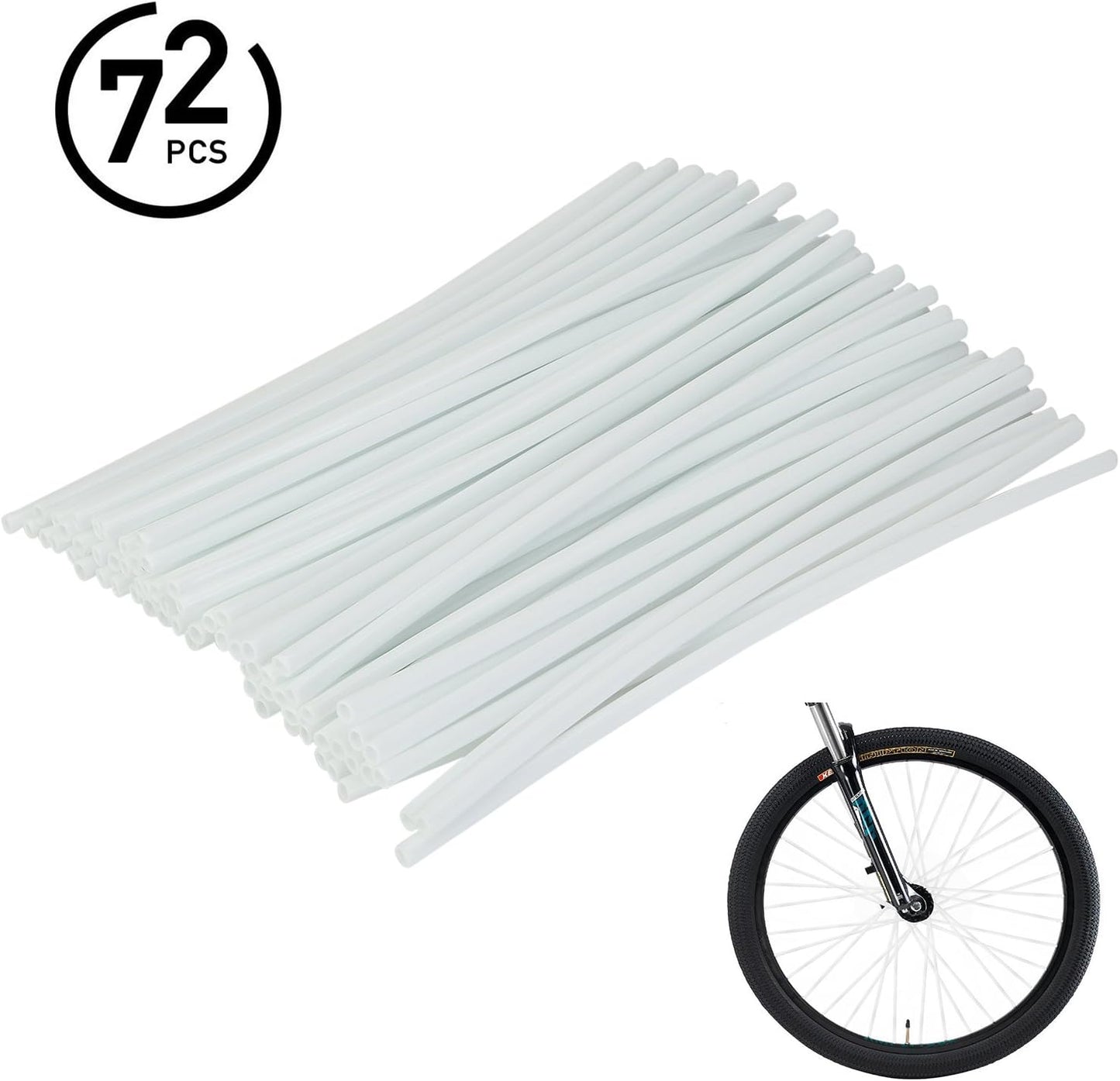 72Pcs Universal Spoke Skins Cover - Ovelur Wheel Spoke Wraps Skins Pipe Trim Decoration Protector For Motorcycle Dirt Bike Yamaha Harley Suzuki(Pink)