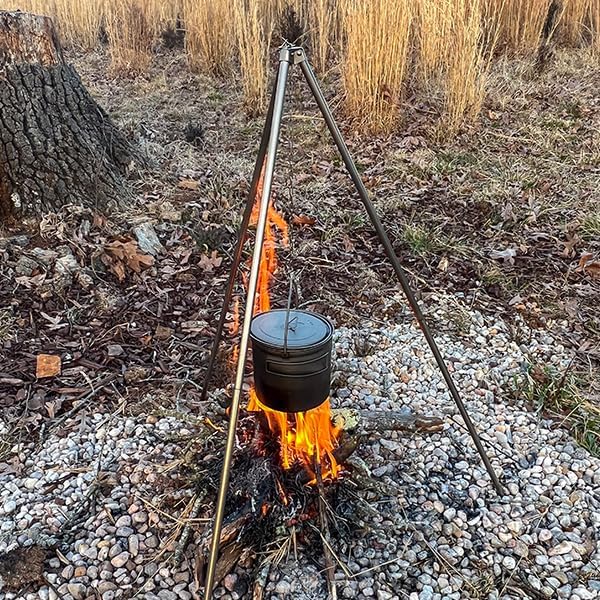 Toaks Titanium 1100ml Bushcraft Pot – Bail Handle for Open Fire Cooking & Backpacking