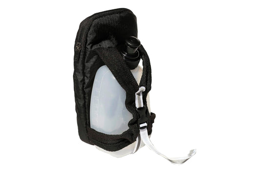 54D Running Handheld Quick Squeeze. No-Grip Adjustable Hand Strap. 12oz - 250ml / Insulated White Hydration Water Bottle.