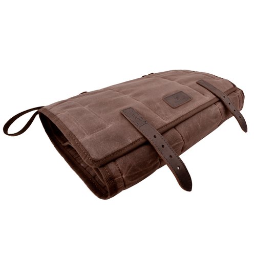 Waxed Canvas Gun Cleaning Mat, 59" x 18" Large Gun Cleaning and Shooting Mat Pad, Portable (Coffee)