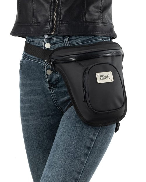 ROCKBROS Drop Leg Bag for Men Women Motorcycle Leg Bags Tactical Fanny Pack Outdoor Waterproof Thigh Bag with Leg Strap Removable Leg Harness Bag for Hiking Climbing Cycling Fishing Riding Travel