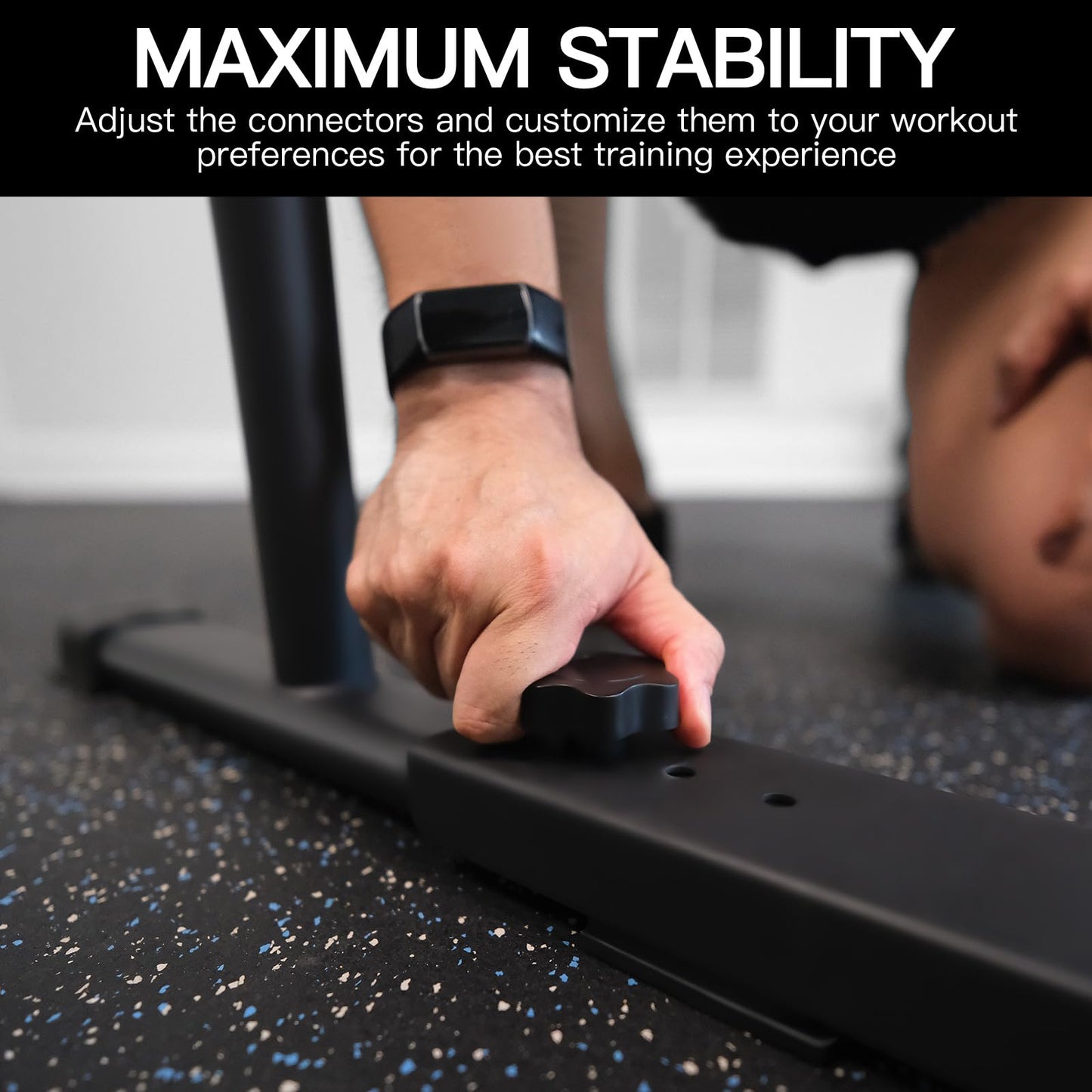 KAKICLAY Multi-Grip Pull Up Bar and Premium Dip Bars with Adjustable Ultra-Stable Settings & Non-Slip Feet - USA Original Patent, Designed, Shipped, Warranty