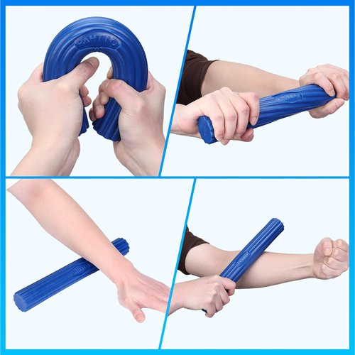 PAHTTO Flexible Resistance Bar for Physical Therapy, Resistance Exercise Twisting Bar for Tennis Elbow, Tendonitis Pain Relief & Grip Strength Trainer, Non-Slip 3 Resistance Levels