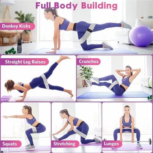 Mozziibazy Fabric Resistance Bands for Working Out, 3 Levels Exercise Bands Non-Slip Workout Bands for Women and Men for Legs Butt at Home Fitness Yoga Pilates