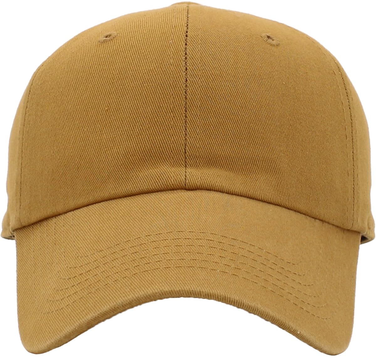 KB-Low Wheat Classic Cotton Dad Hat Adjustable Plain Cap. Polo Style Low Profile (Unstructured) (Classic) Wheat Adjustable