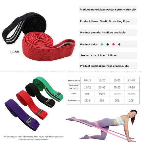 FREJSQC Resistance Bands for Working Out,4pcs Fabirc Resistance Band Set Full Body Elastic Bands for Exercise Bands Workout Bands Resistance