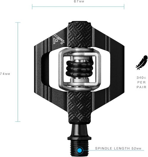 Crankbrothers Candy Clip-In MTB Bike Pedal - Gravel/XC/Trail Lightweight Bicycle Pedal, 4 Sided Entry, Customizable Float, Premium Bearings