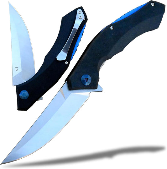 YAK & YETI Multifunctional Folding Knife- Everyday Carry Knife for Men and Women - Indoor or Outdoor-Camping and Hunting knife-D2 steel Blade knives