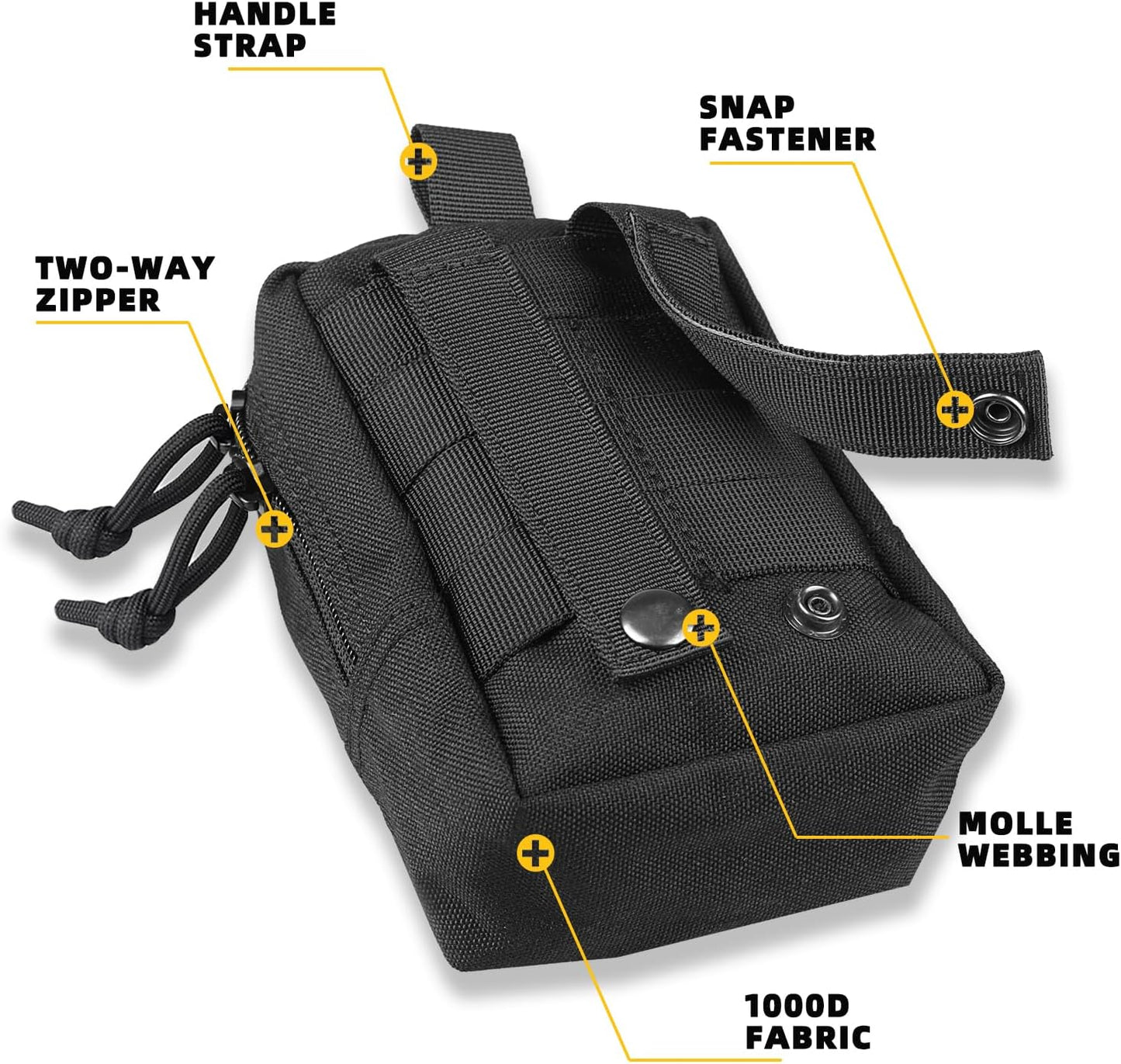 AMYIPO MOLLE Pouch Multi-Purpose Compact Tactical Waist Bags Small Utility Pouch 2 PCS Small Pouch