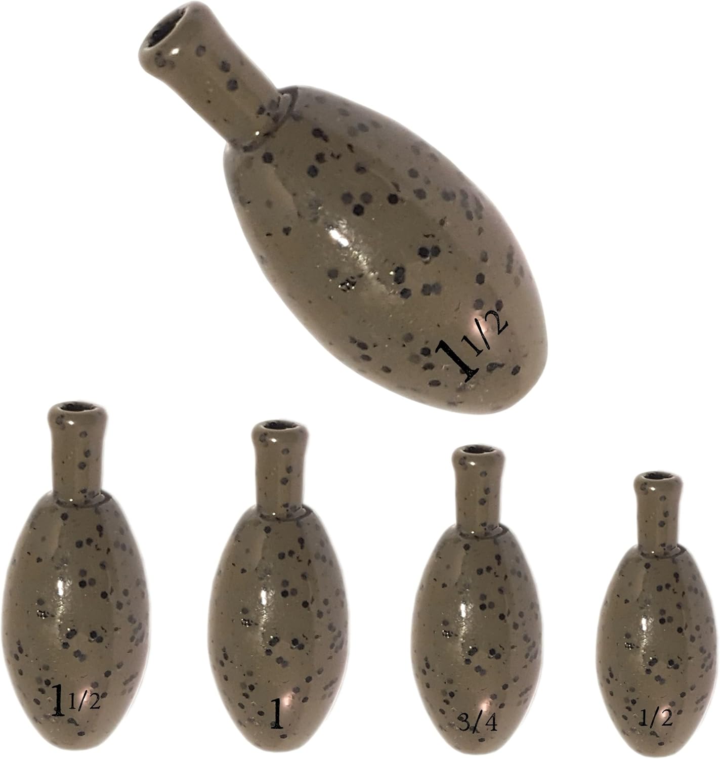 Reaction Tackle Tungsten Punch Weights/Tungsten Fishing Weights for Heavy Cover Penetration Designed for Punch Rig Used for Bass Fishing and Other Fish Size Stamped on All Weights