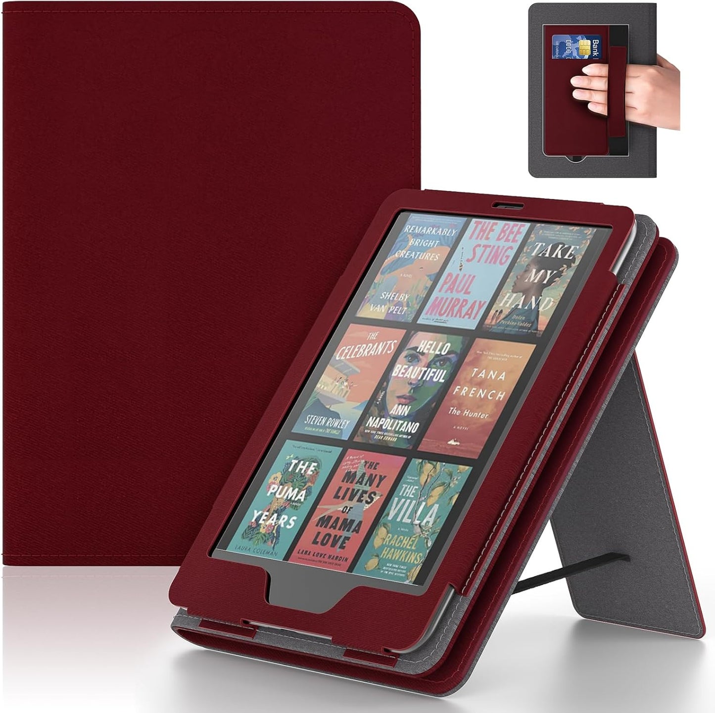 Lainergie Ebook Case with Stand and Hand Strap,Incompatible Alcatel TCL, Light Purple