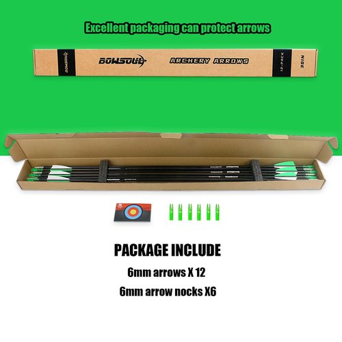BOWSOUL 31“ Archery Arrows Training Practice Target Arrows for Kids Youth or Beginners Streamlined Points Durable Shaft on Recurve Bows Youth Bow and Longbows(Pack of 12)