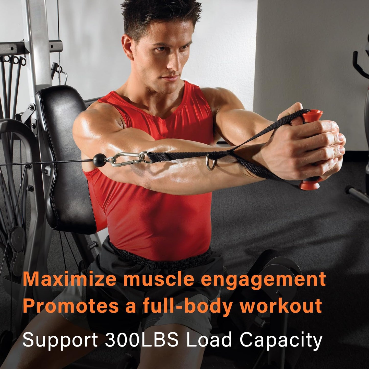 ArrogantF Bar Attachment Strap Compatible with Bowflex Home Gym Parts, Use for LAT, Squat and Bench Bars, Trains Upper Body: Shoulders, Back, Triceps, Biceps,Upper Body Strength Muscle Training