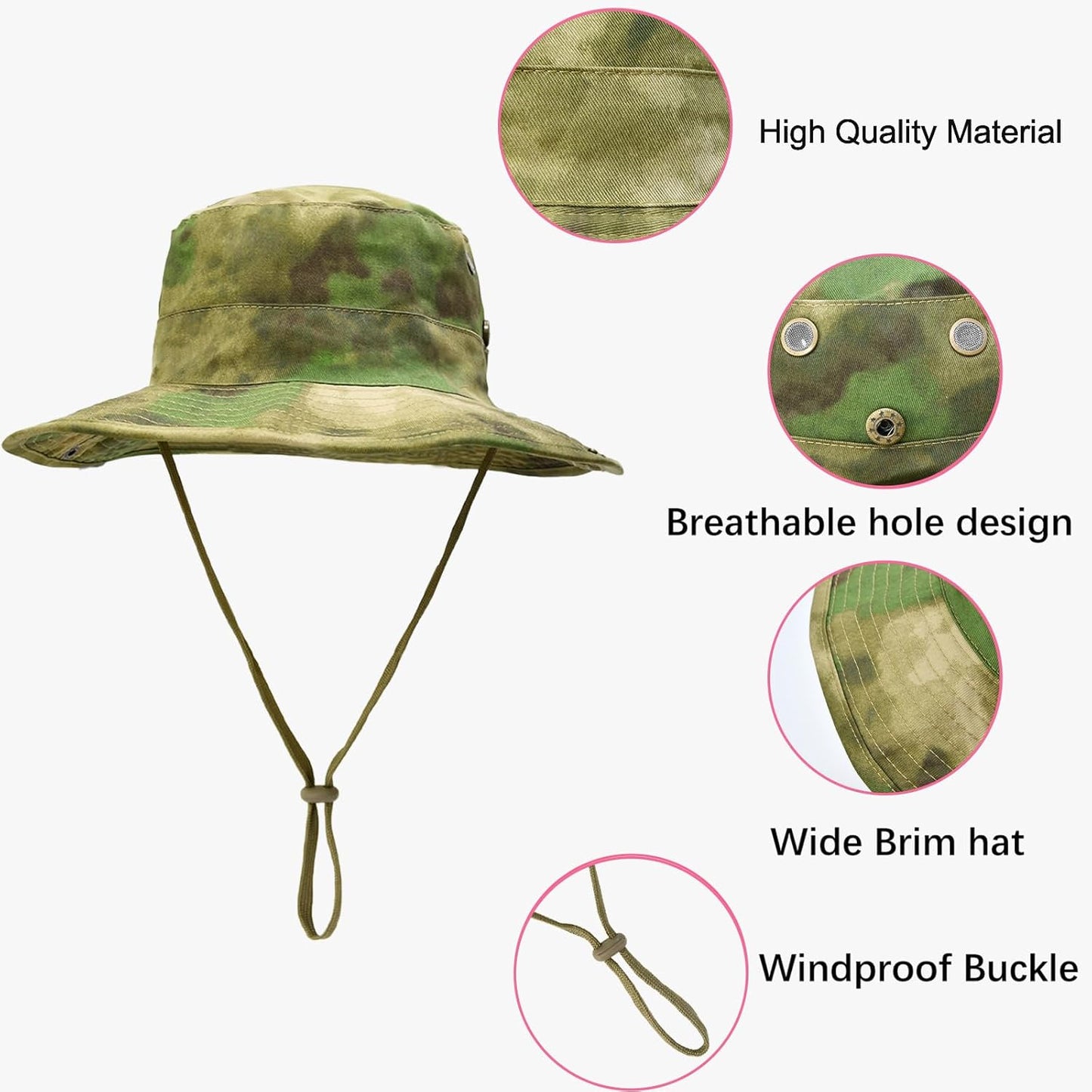 UPF 50+ Sun Hat | Foldable Boonie Hat for Men & Women | Fishing & Hiking