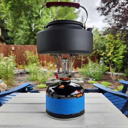 Portable Camping Stove Backpacking Stove, Specialized Hiking Stove Camping Stove with Piezo Ignition Stable Support Wind-Resistance, Camp Stove for Outdoor cooking Camping Hiking Adventure Cooking