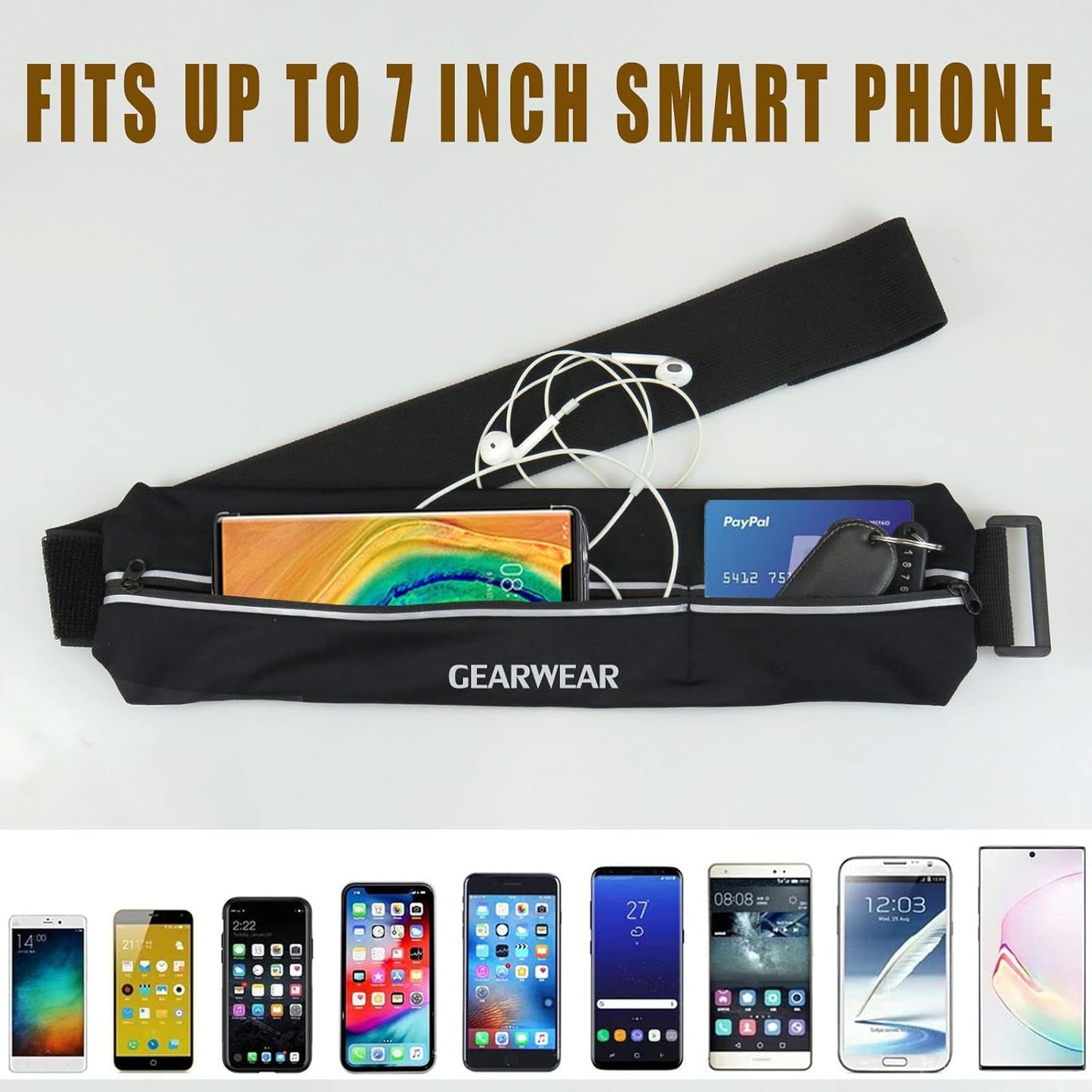 Running Belt | Runner Fanny Pack for Women and Men | Adjustble Waist Band Pack for Storage Phone