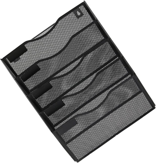 Wall-mounted Document Organizer Sturdy Mesh File Holder for Office Multi-use Rack for Magazines Catalogs and Documents Stylish File Management