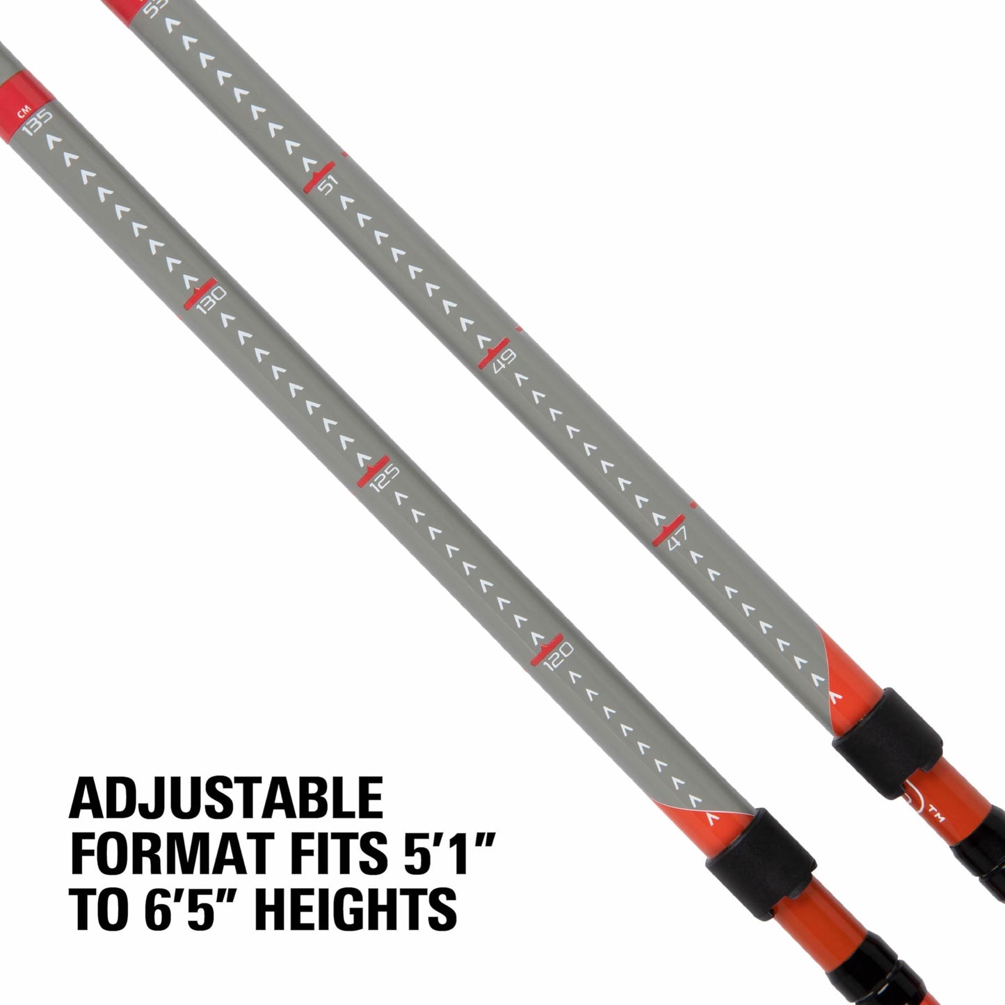 Terrain Alpha Vertex Carbon Trekking Poles, Walking and Hiking Sticks, Canyon Sunset