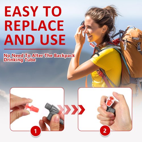 HAVANSIDY 4-Pack Silicone Bite Valve Replacement Nozzles Compatible with Osprey Hydration Bladders, Hydraulics Bite Valve Replacement for Water Reservoir - Red Valve Sheaths