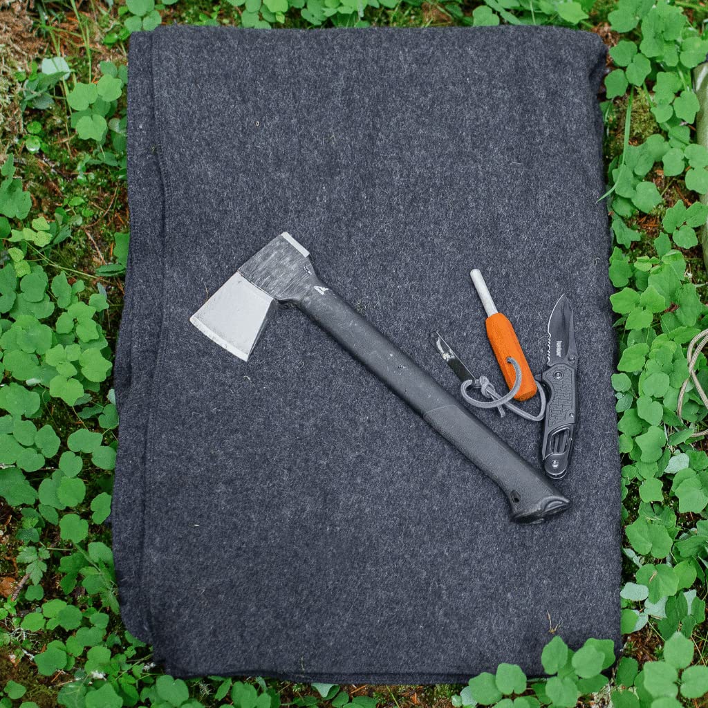 Arcturus Charcoal Wool Blanket and Carry Straps Bundle