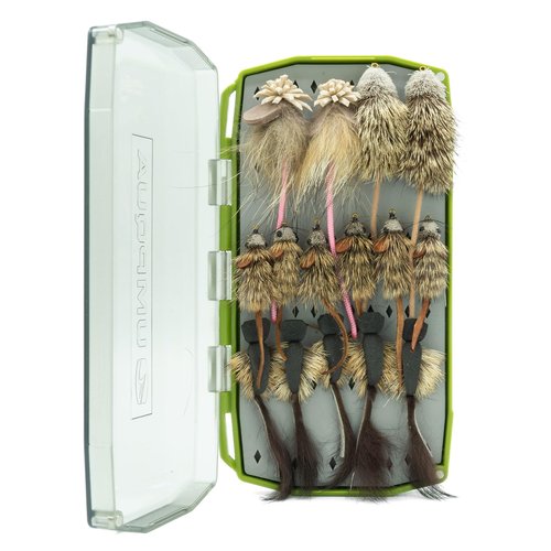 UMPQUA UPG Silicone Streamer Lime Fly Box - Lightweight Versatile Large-Sized Impact Resistant Quick-Loading Fly Storage Case - Fly Fishing Tackle Organizer