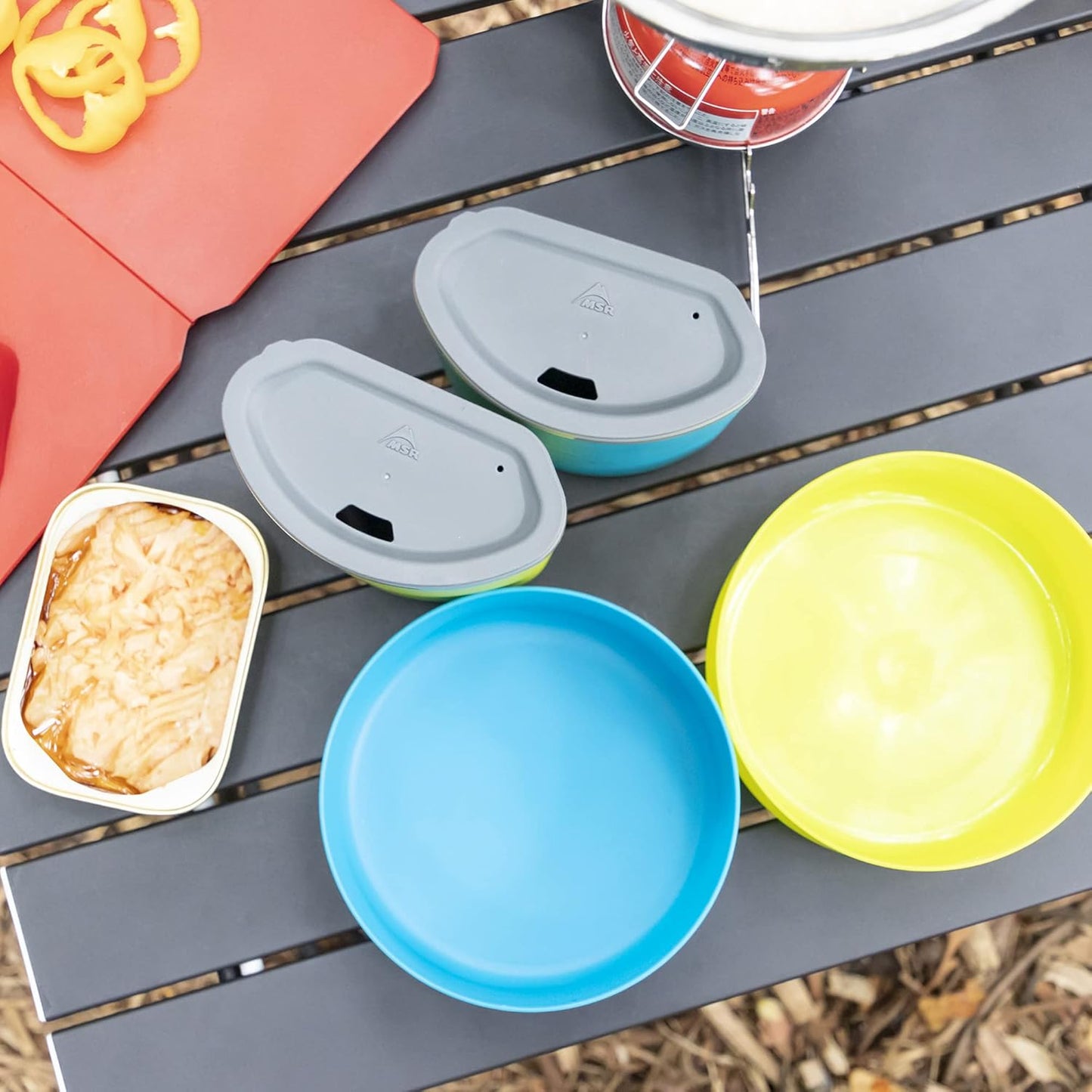 MSR 2-Person Camping Mess Kit - Lightweight, Durable Cookware Set in Blue & Green