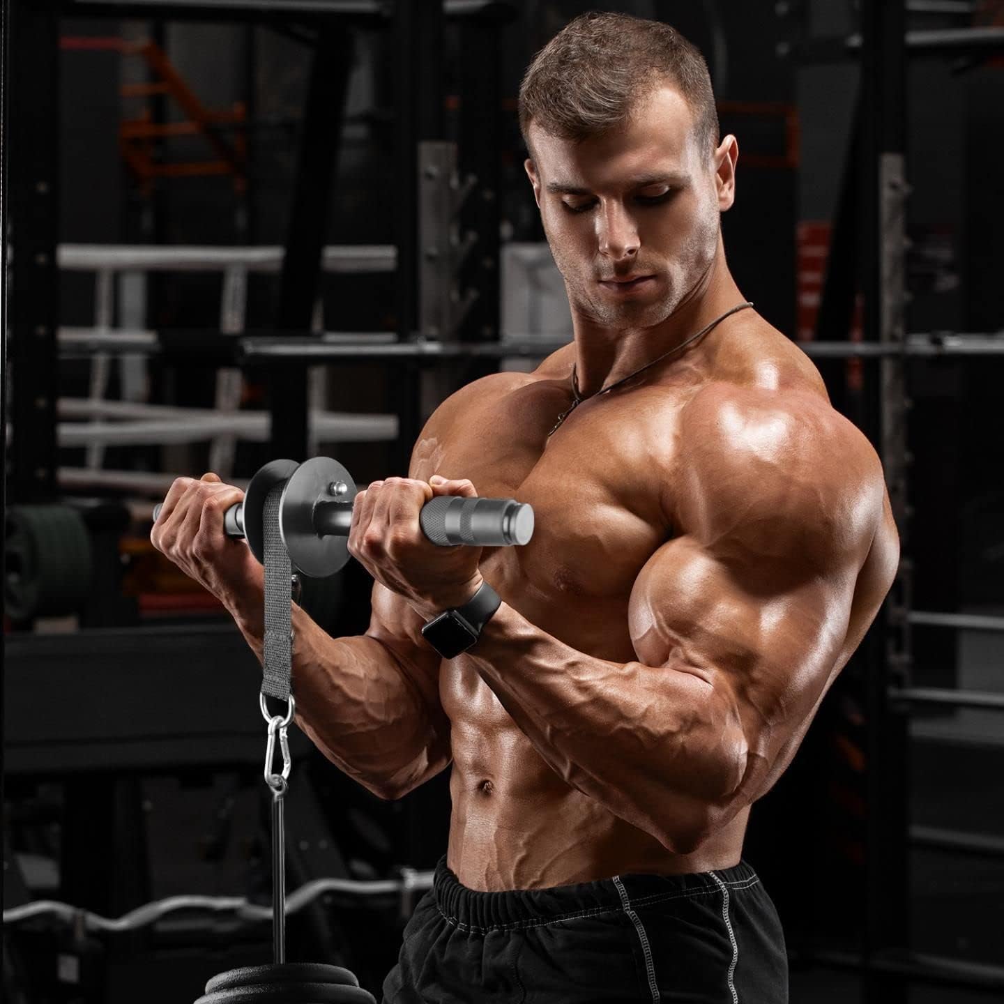 A2ZCARE Wrist and Forearm Blaster – Wrist Roller and Forearm Roller - Perfect for Strength Training and Workout – Fit 1-inch Standard Weight Plates