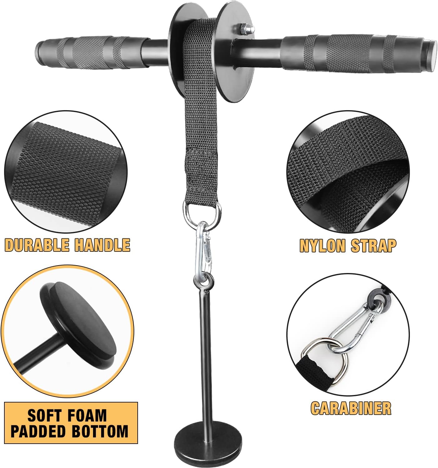 A2ZCARE Wrist and Forearm Blaster – Wrist Roller and Forearm Roller - Perfect for Strength Training and Workout – Fit 1-inch Standard Weight Plates