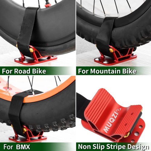 Bike Upgraded Quick Release Thru Axle Fork Mount and Bicycle Rear Wheel Holder, Black