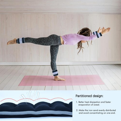 [2-pack] 4lb Wrist Weight & 6lb Ankle Weight in One Set, Adjustable Arm Leg Weight for Men, Women, Strength Weighted for Yoga, Walking, Daily Workouts, Cardio, Gym